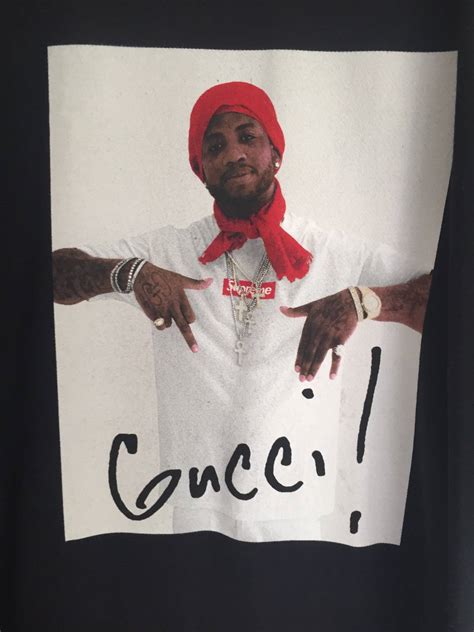 supreme box logo gucci|supreme gucci mane tee black.